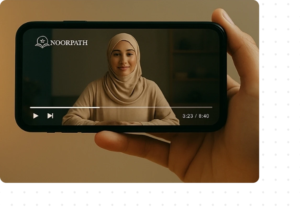 Learning Quran on a smartphone with NoorPath Academy