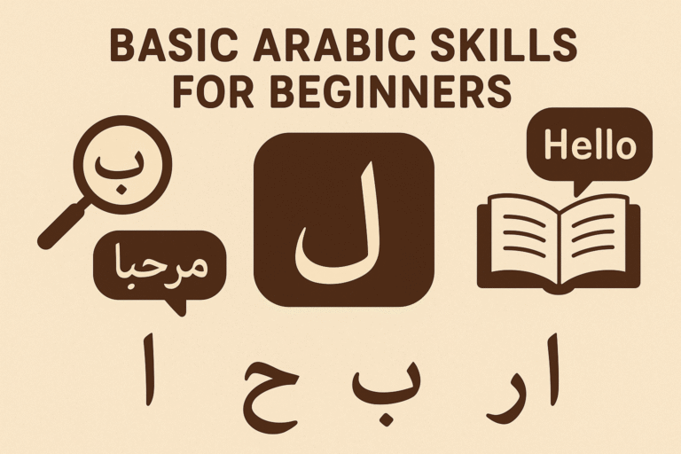 basic Arabic skills for beginners.
